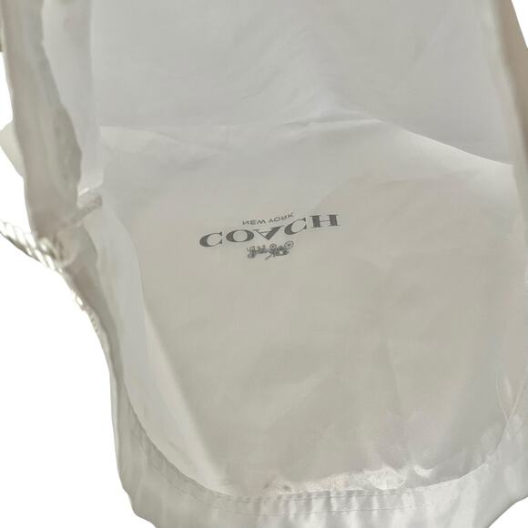 Coach White Satin Drawstring Dust Bag Protective Storage Cover Sleeper 13.5"x11" - Picture 3 of 4